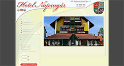 Desktop Screenshot of hotel-napsugar.hu