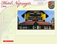 Tablet Screenshot of hotel-napsugar.hu